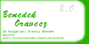 benedek oravecz business card